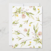 Chic Summer Wildblumen Hochzeit Einladung (Rückseite)