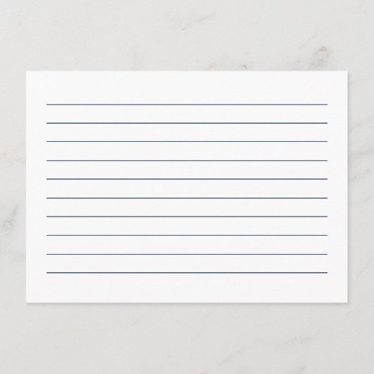 Chic Sunflower Brautparty Rezept Card Begleitkarte (Rückseite)