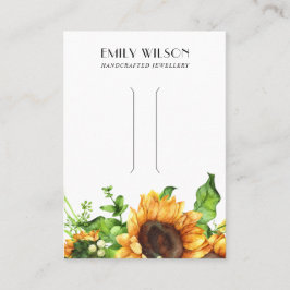 CHIC SUNFLOWER FALL AUTUMN HAAIR CLIP DISPLAD CARD VISITENKARTE