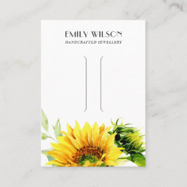 CHIC SUNFLOWER FALL AUTUMN HAAIR CLIP DISPLAD CARD VISITENKARTE