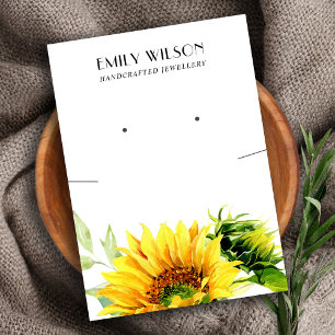CHIC SUNFLOWER FALL NECKLACE EARRING DISPLAD VISITENKARTE