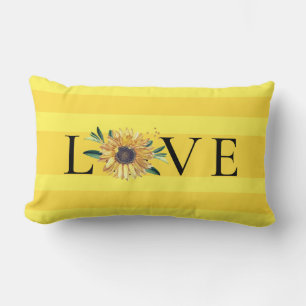 Chic Sunflower Golden Yellow Liebe Lendenkissen