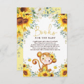 Chic Sunflower Monkey Baby Shooting Books for Baby Begleitkarte (Vorne/Hinten)