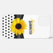 Chic Sunflower Polka Dot Case-Mate iPhone Hülle (Rückseite (Horizontal))