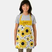 Chic sunflower script name schürze (Insitu)