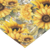 Chic Sunflowers Blume Blumen Tischdecke (Schrägansicht)