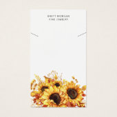 Chic Sunflowers Necklace Display Cards (Vorderseite)