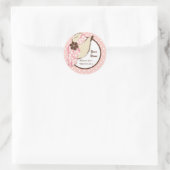 Chic Sunhat Address Label Runder Aufkleber (Tasche)