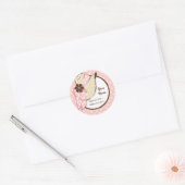 Chic Sunhat Address Label Runder Aufkleber (Umschlag)