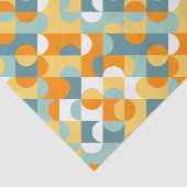 Chic Sunny Orange Aquamarin Blue Circles Art Patte Seidenpapier (Ausschnitt)