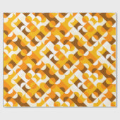 Chic Sunny Yellow Orange Brown Circles Art Pattern Geschenkpapier (Flach)