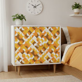 Chic Sunny Yellow Orange Brown Circles Art Pattern Seidenpapier