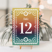 Chic Sunset Papel Picado Hochzeiten Tischnummern