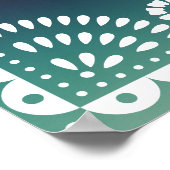 Chic Sunset Papel Picado Wedding Willkommenszeiche Poster (Ecke)