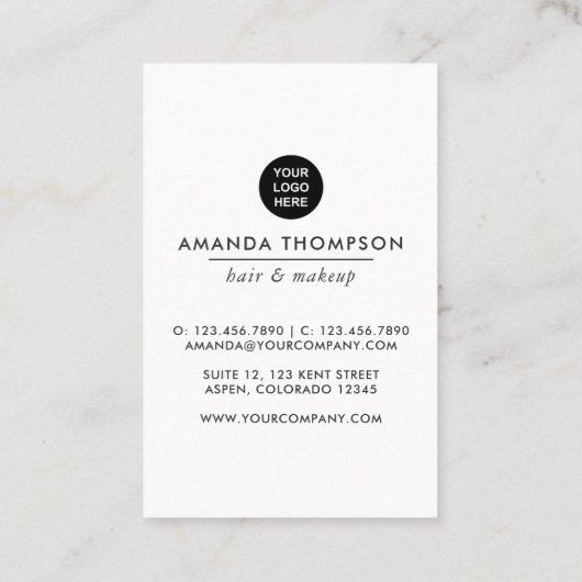 Chic Swag Boss Personal Trainer Visitenkarte (Rückseite)