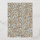 Chic Sweet 16 Leopard Print Birthday Gold Folieneinladung (Rückseite)