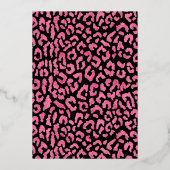 Chic Sweet 16 Leopard Print Birthday Silver Folieneinladung (Rückseite)