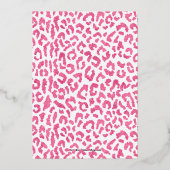 Chic Sweet 16 Leopard Print Birthday Silver Folieneinladung (Rückseite)