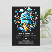 Chic Sweet Boys Boy Ice Cream Geburtstag Einladung (Stehend Vorderseite)