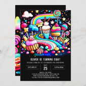 Chic Sweet Celebration Birthday Einladung (Vorne/Hinten)