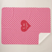 Chic Sweet Pink Hearts Valentine Gift for Couples Sherpadecke (Vorderseite (Horizontal))