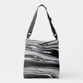 Chic Swirl Muster Taupe Black Tragetaschen Mit Langen Trägern (Vorderseite)