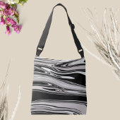 Chic Swirl Muster Taupe Black Tragetaschen Mit Langen Trägern