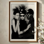 Chic Synergy: Monochrome Avantgarde-Trio Poster