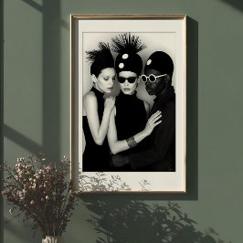 Chic Synergy: Monochrome Avantgarde-Trio Poster
