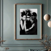 Chic Synergy: Monochrome Avantgarde-Trio Poster