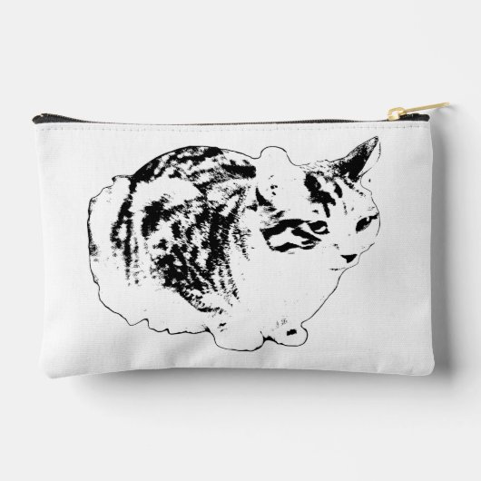 Chic Tabby Lines, Winter Polnisch Zubehörtasche (Rückseite)