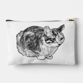 Chic Tabby Lines with Snowy Speck Zubehörtasche (Rückseite)