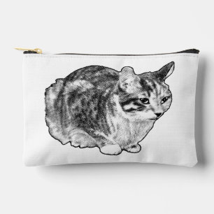Chic Tabby Lines with Snowy Speck Zubehörtasche