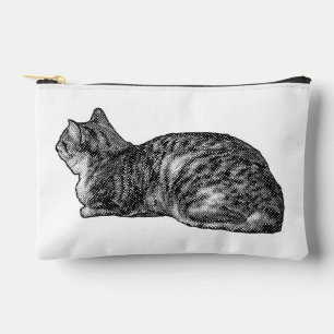Chic Tabby Texture Pouch Zubehörtasche