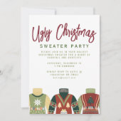 Chic Tacky Ugly Christmas Sweater Party Einladung (Vorderseite)