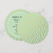 Chic-tadelloses Gold punktiert 16. Geburtstag Einladung (Vorne/Hinten)