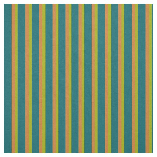 Chic Tan, Aquamarine und grüne Streifenmuster Stoff (Muster)