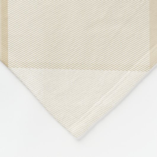 Chic Tan Kariert mit moderner Diagonal-Monogramm Fleecedecke (Ecke)