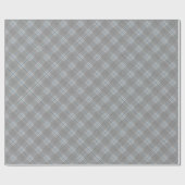 Chic Tartan Blue Gray Black Pattern Geschenkpapier (Flach)