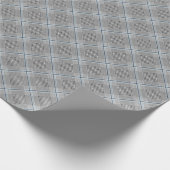 Chic Tartan Blue Gray Black Pattern Geschenkpapier (Ecke)