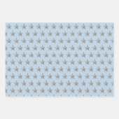 Chic Tartan Blue Gray Black Pattern Geschenkpapier Set (Vorderseite 2)