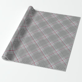 Chic Tartan Burgund, Schwarz und Weiß Geschenkpapier