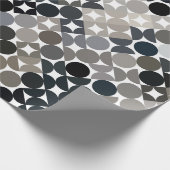 Chic Taupe Beige Grau Schwarz Braun Circles Muster Geschenkpapier (Ecke)