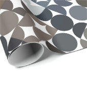 Chic Taupe Beige Gray Tan Brown Circles Muster Geschenkpapier (Rolleneckpunkt)