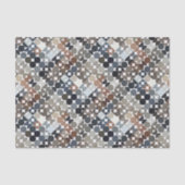 Chic Taupe Beige Gray Tan Brown Circles Muster Seidenpapier (Vorderseite)