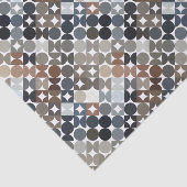 Chic Taupe Beige Gray Tan Brown Circles Muster Seidenpapier (Ausschnitt)