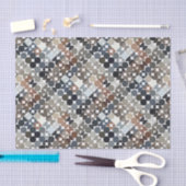 Chic Taupe Beige Gray Tan Brown Circles Muster Seidenpapier (Handwerk)