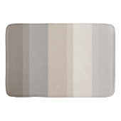 Chic Taupe, Creme und Grau Strip Badematte (Vorderseite)