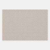 Chic Taupe Gray Tan Brown Polka Dots Muster Geschenkpapier Set (Vorderseite)
