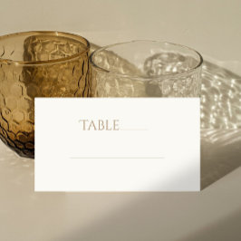 Chic Taupe & Ivory Tischnummer Place Escort Card Platzkarte